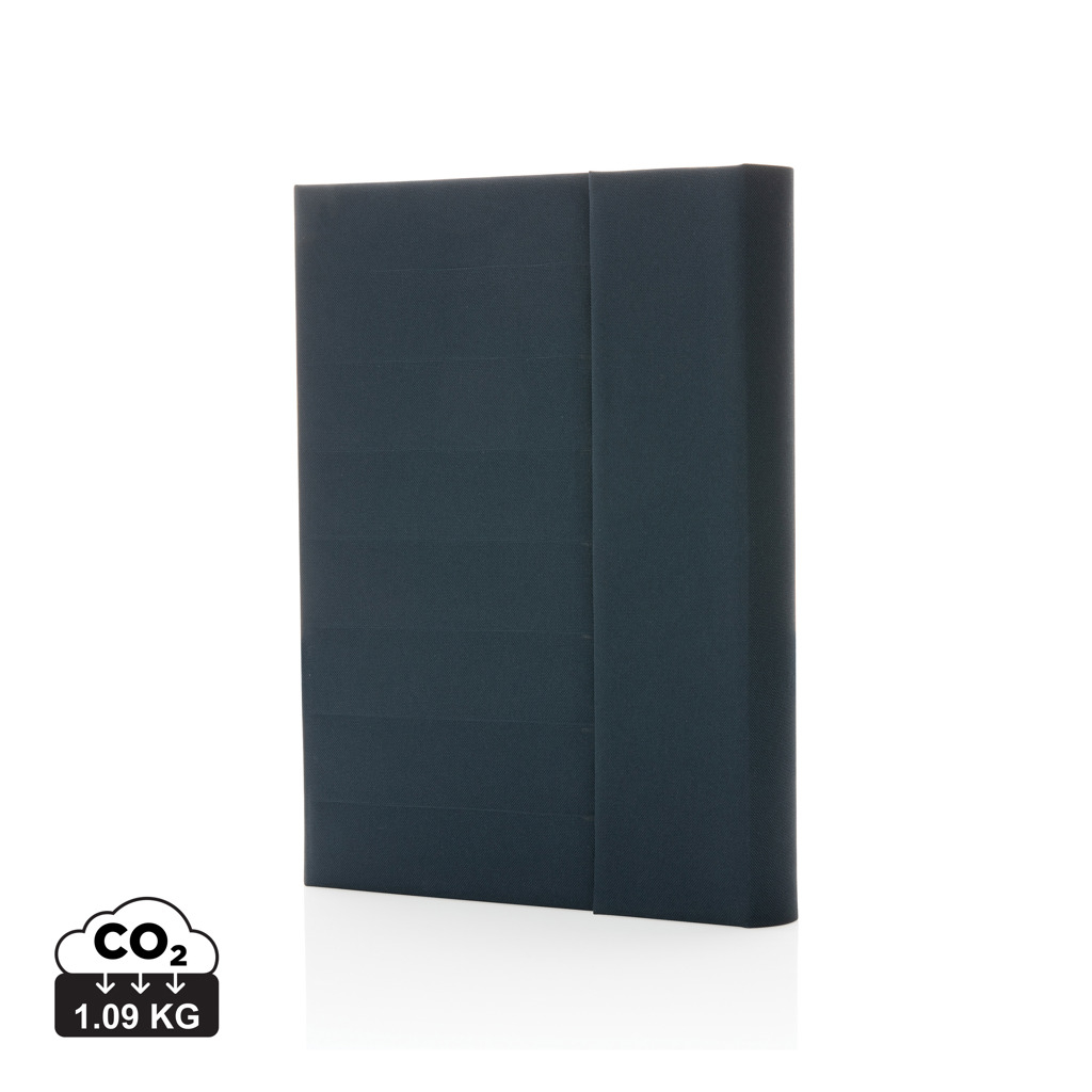 Carnet de notes personnalisé A5 fermeture magnétique Impact Bleu marine